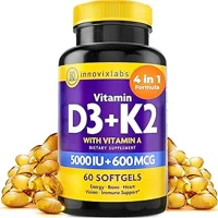 InnovixLabs Vitamin D3 K2 Softgels Image